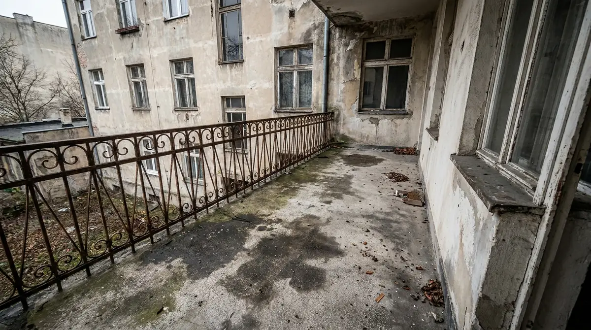 Açık balkon — montaj öncesi
